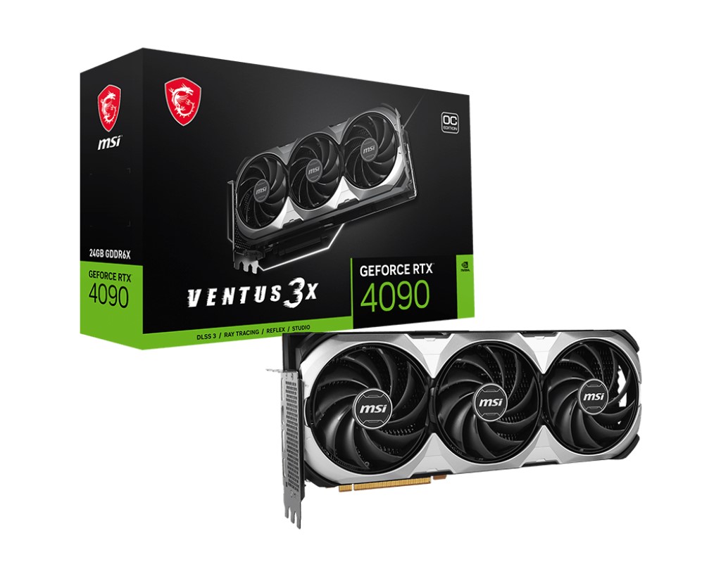 MSI VGA GEFORCE RTX 4090 VENTUS 3X E 24G RTX4090 24GB GDDR6X 384B DX12 PCIE 4.0 X16 (3XDP 1XHDMI)